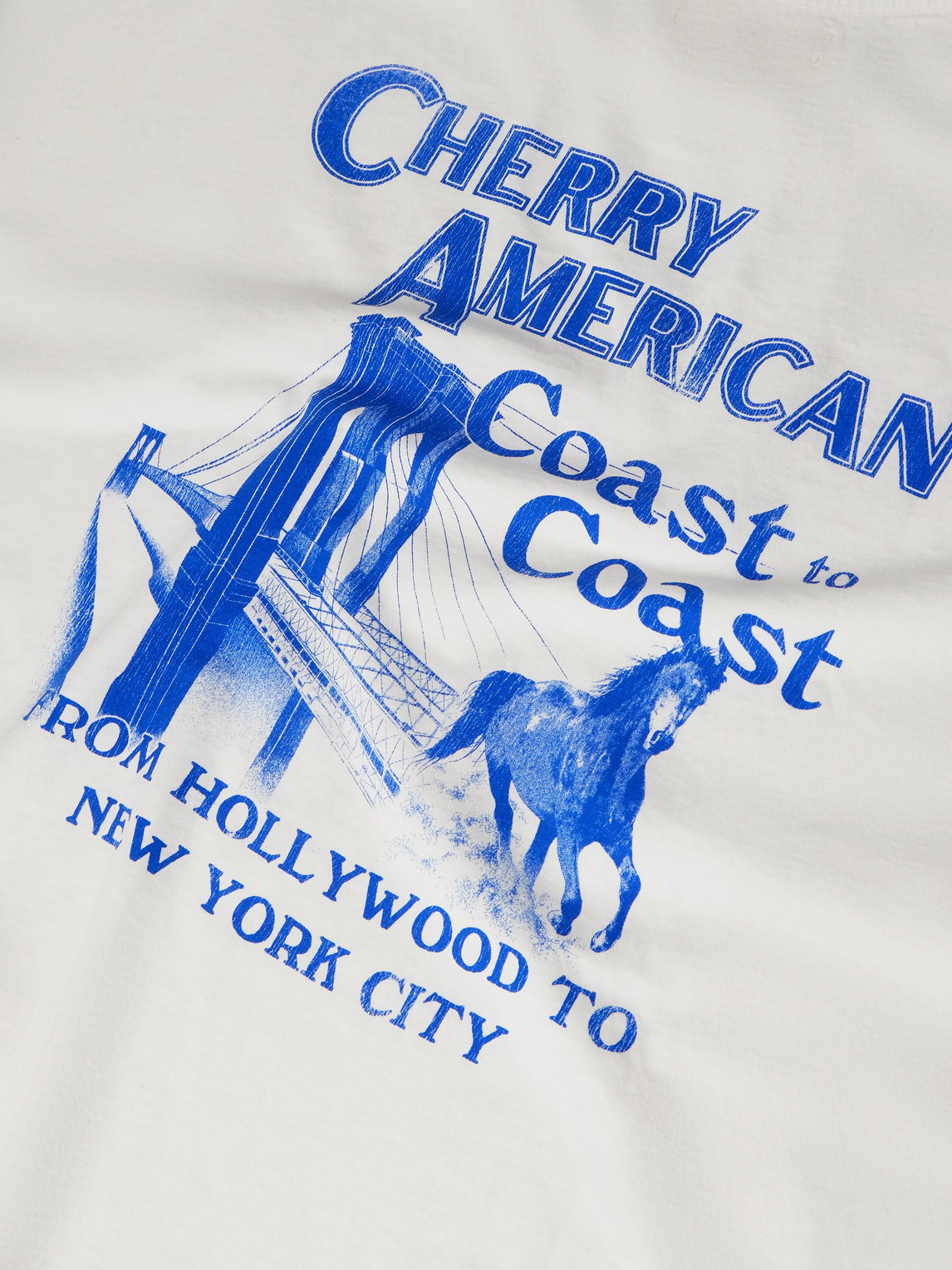 Cherry Los Angeles Coast To Coast Printed Cotton-jersey T-shirt In White