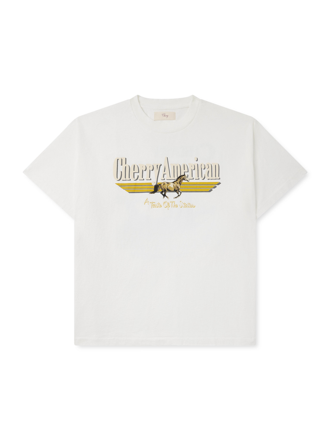 Cherry Los Angeles Coast To Coast Printed Cotton-jersey T-shirt In White