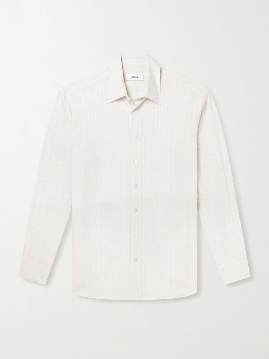 Lardini Striped Cotton-Poplin Shirt EU 42