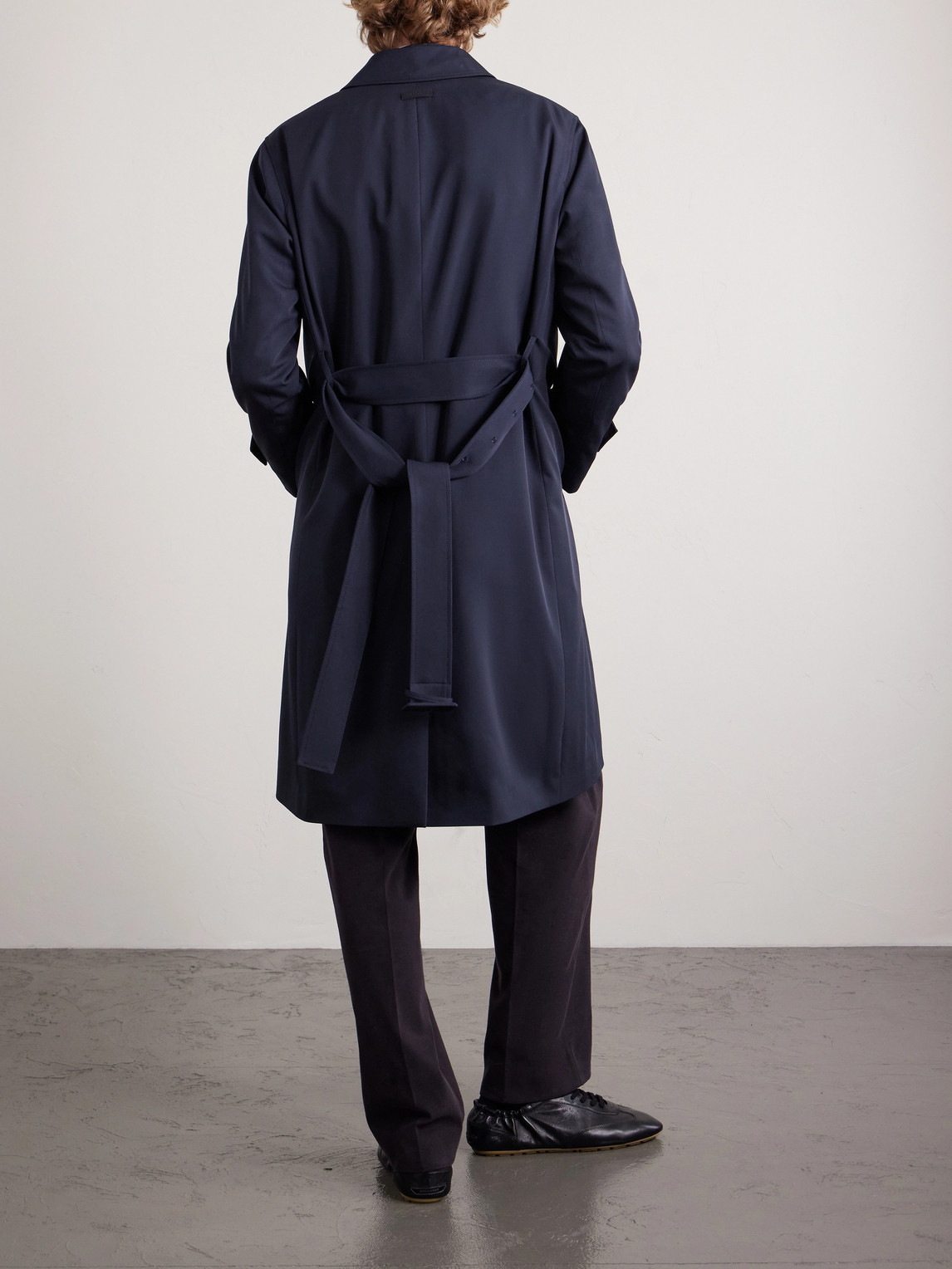  Lardini - Virgin Wool-gabardine Trench Coat - Men - Blue - It 46 