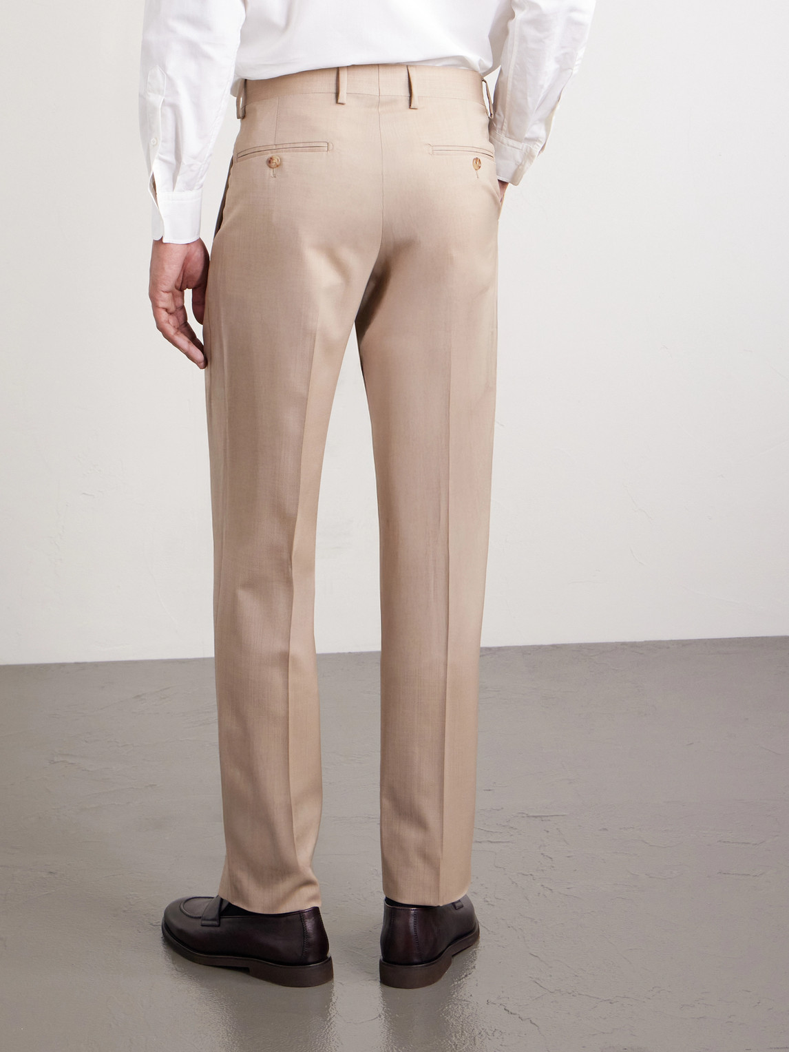  Lardini - Straight-leg Virgin Wool Suit Trousers - Men - Neutrals - It 46 