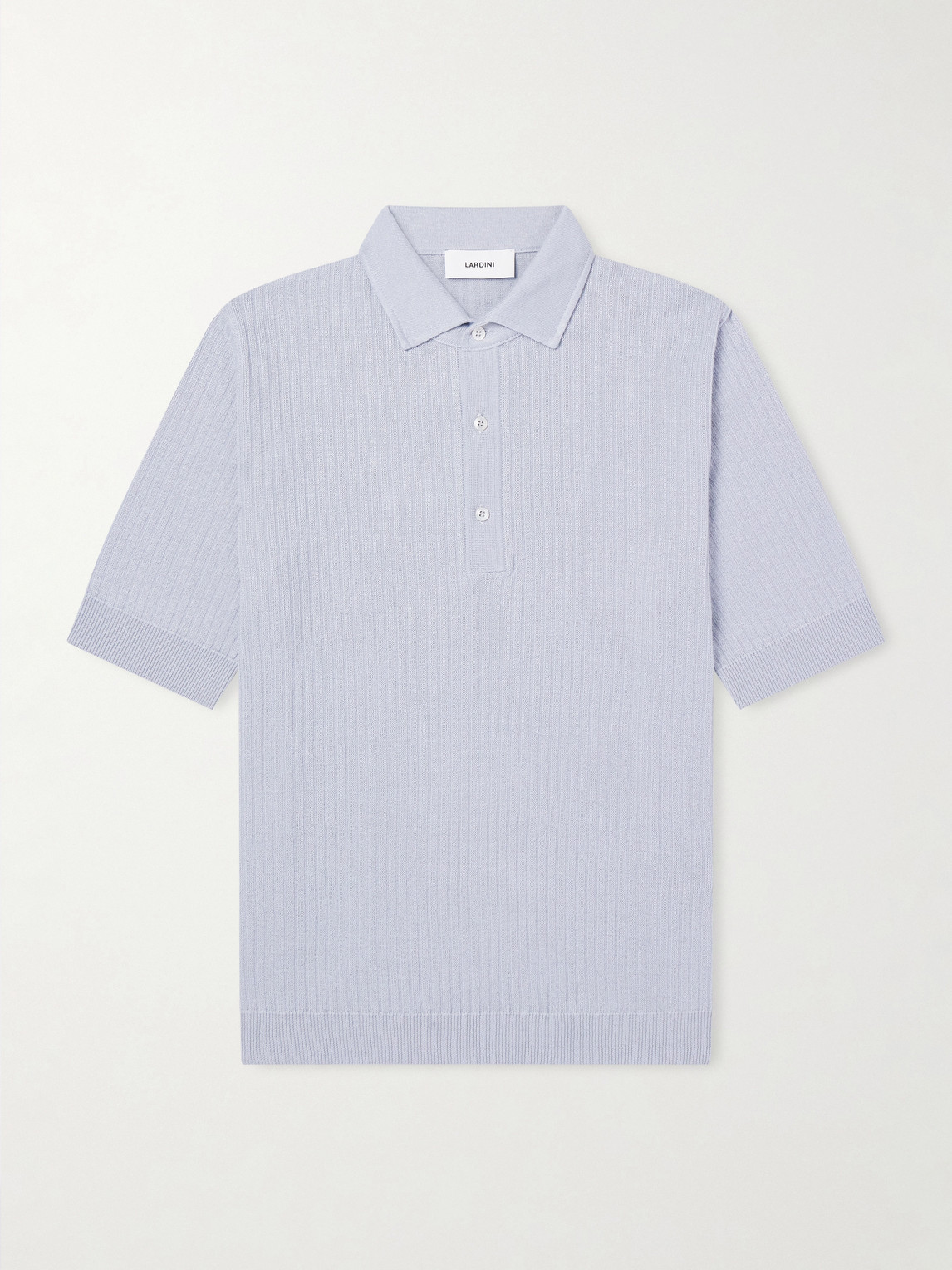 Lardini Ribbed Linen and Cotton-Blend Polo Shirten