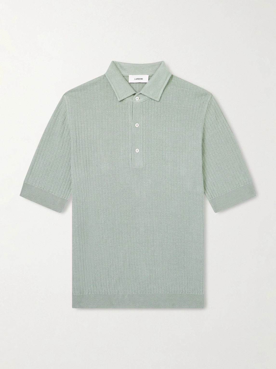 Lardini Ribbed Linen and Cotton-Blend Polo Shirten