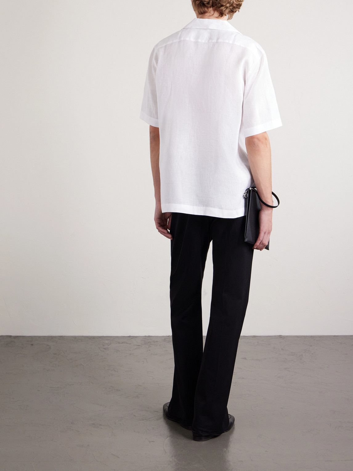  Lardini - Convertible-collar Linen Shirt - Men - White - S 