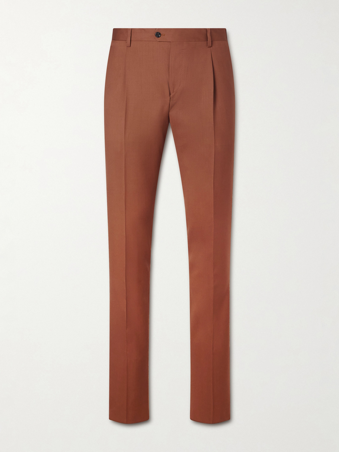Lardini Slim-Fit Pleated Virgin Wool-Twill Suit Trousers - Men