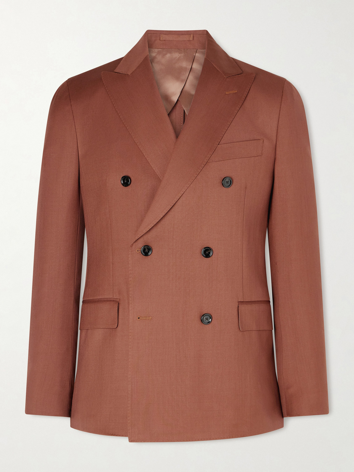 Lardini Iconic Double-Breasted Virgin Wool Suit Jacket - Men