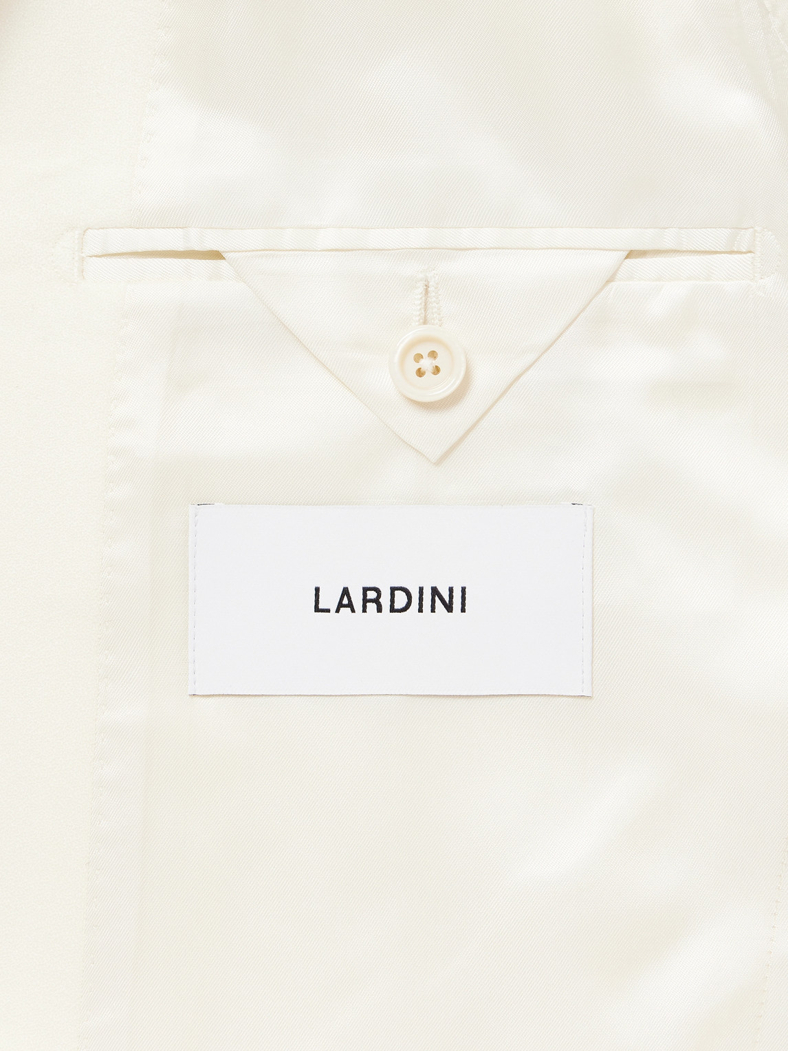 Lardini Piped Collar Blazer In Neutral