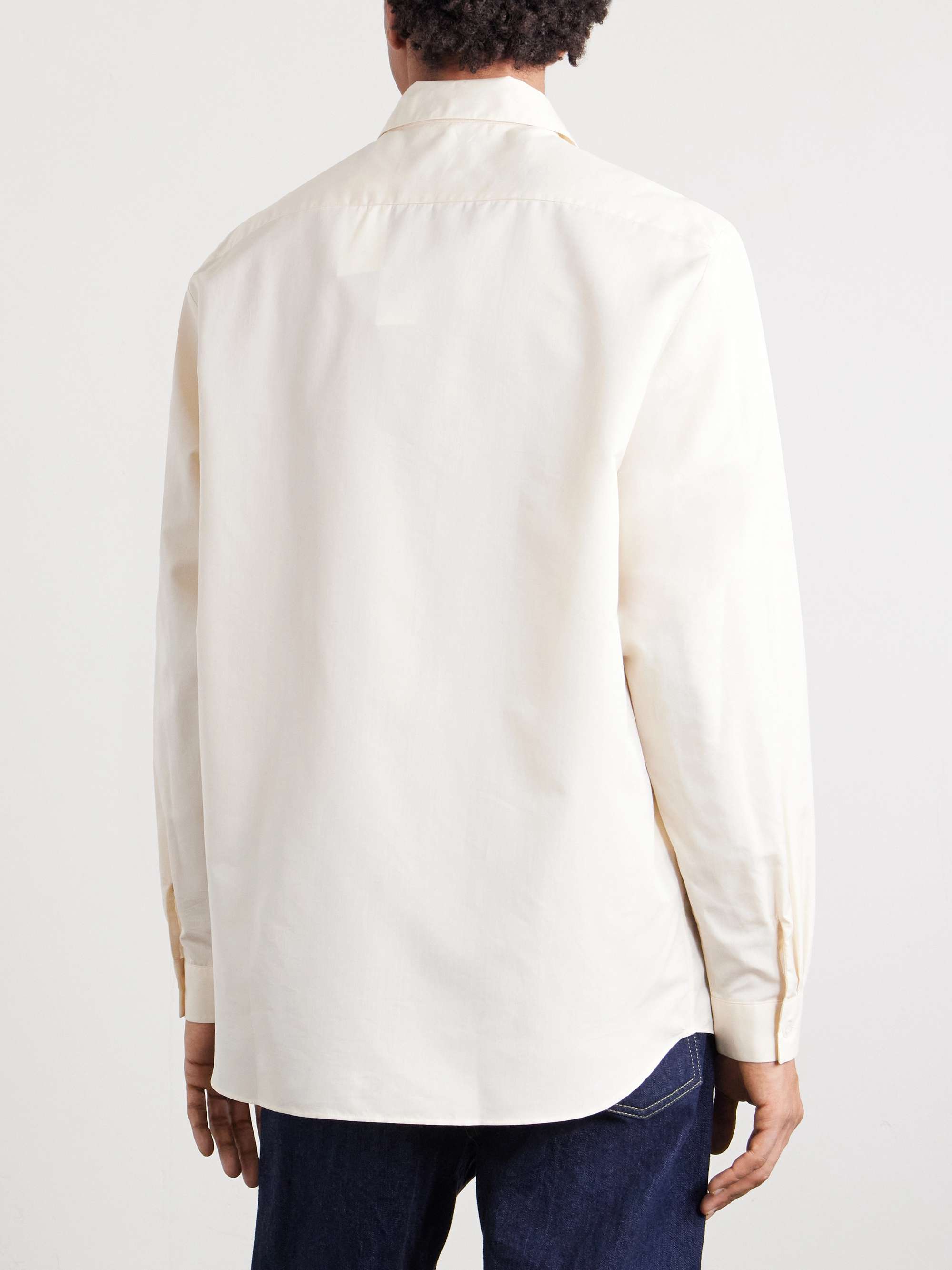 LARDINI Cotton and Silk-Blend Shirt for Men | MR PORTER