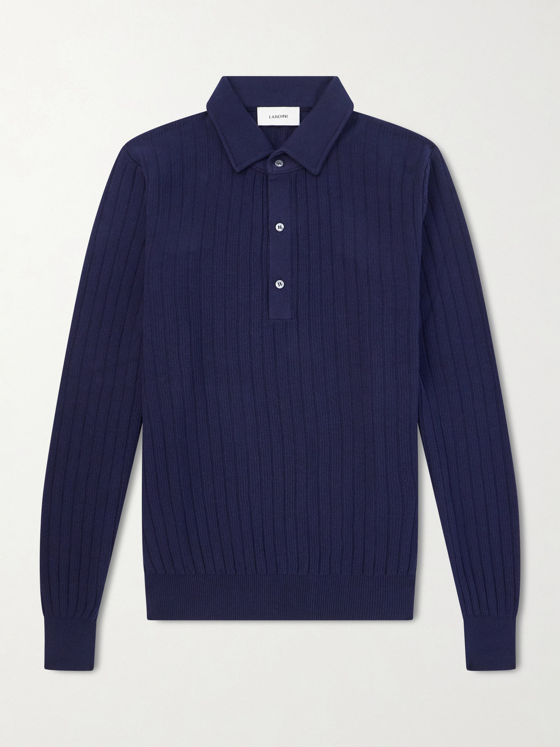 Lardini Ribbed Cotton Polo Shirt - Men