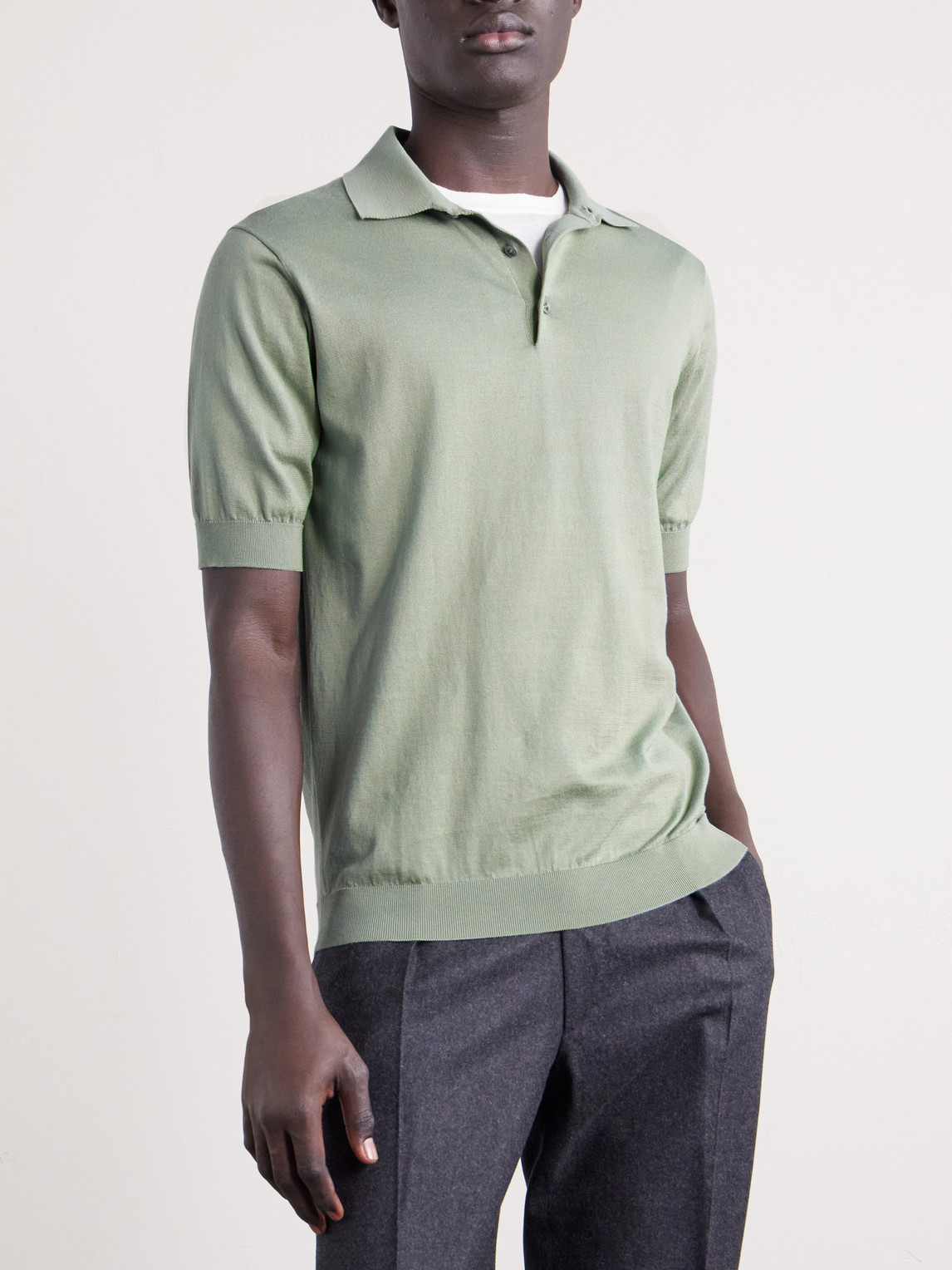  Lardini - Cotton Polo Shirt - Men - Green - S 
