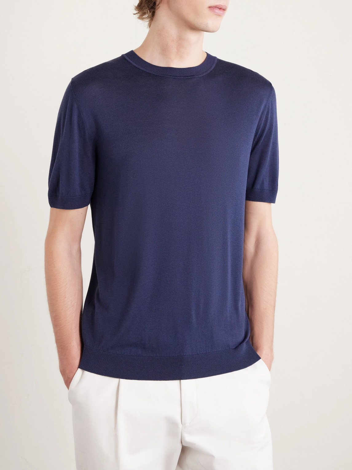  Lardini - Silk Sweater - Men - Blue - L 