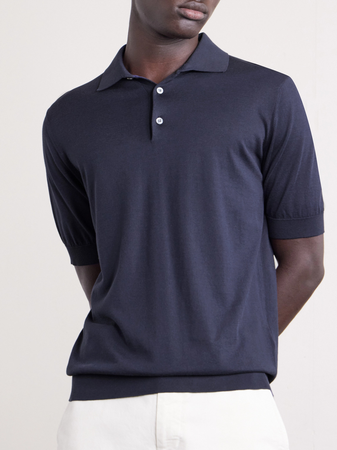  Lardini - Cotton Polo Shirt - Men - Blue - S 