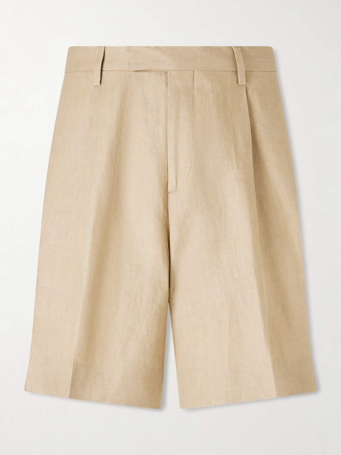 Lardini Straight-Leg Pleated Twill Shorts - Men