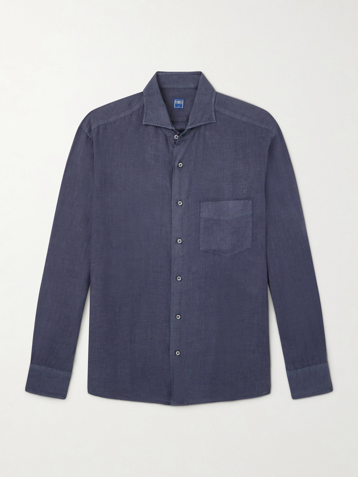 FEDELI – Phil Cutaway-Collar Linen Shirt