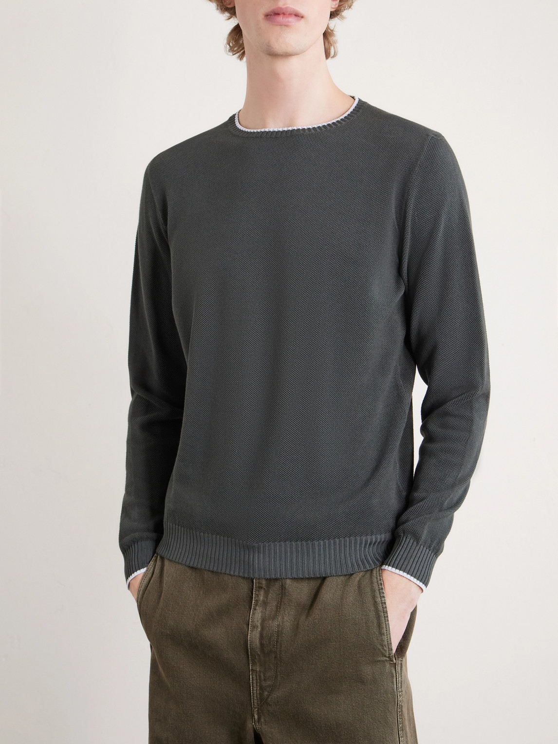  Fedeli - Cotton Sweater - Men - Gray - It 46 