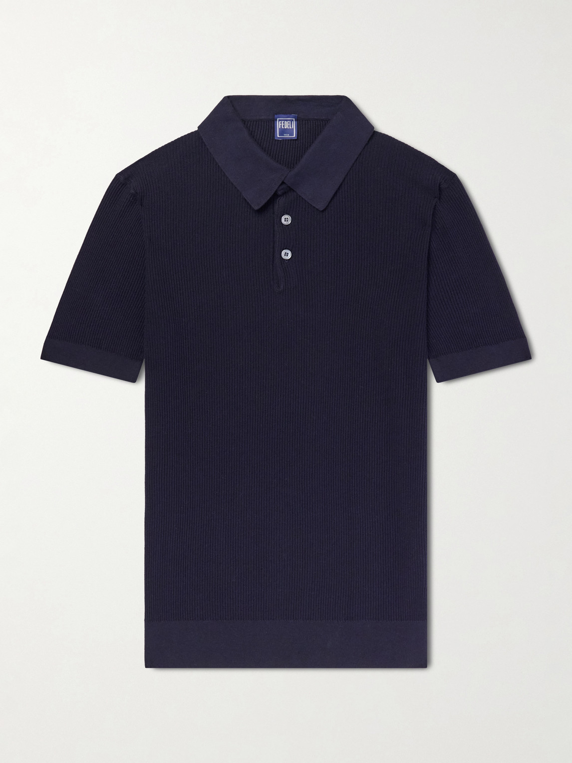 FEDELI – Rafael Ribbed Cotton Polo Shirt