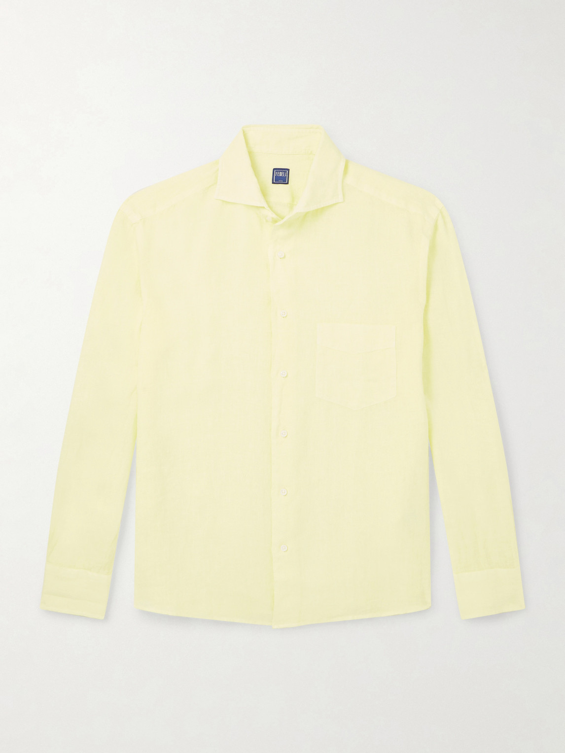 FEDELI – Phil Cutaway-Collar Linen Shirt