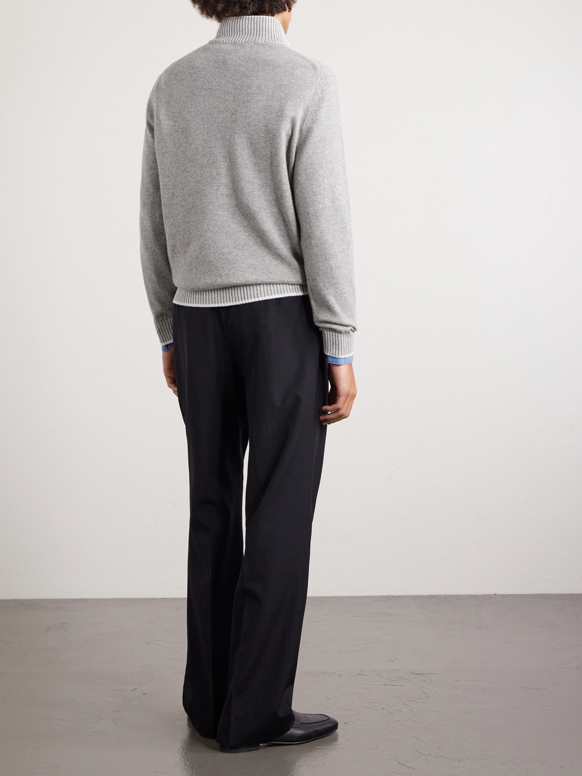  Fedeli - Cashmere Half-zip Sweater - Men - Gray - It 46 