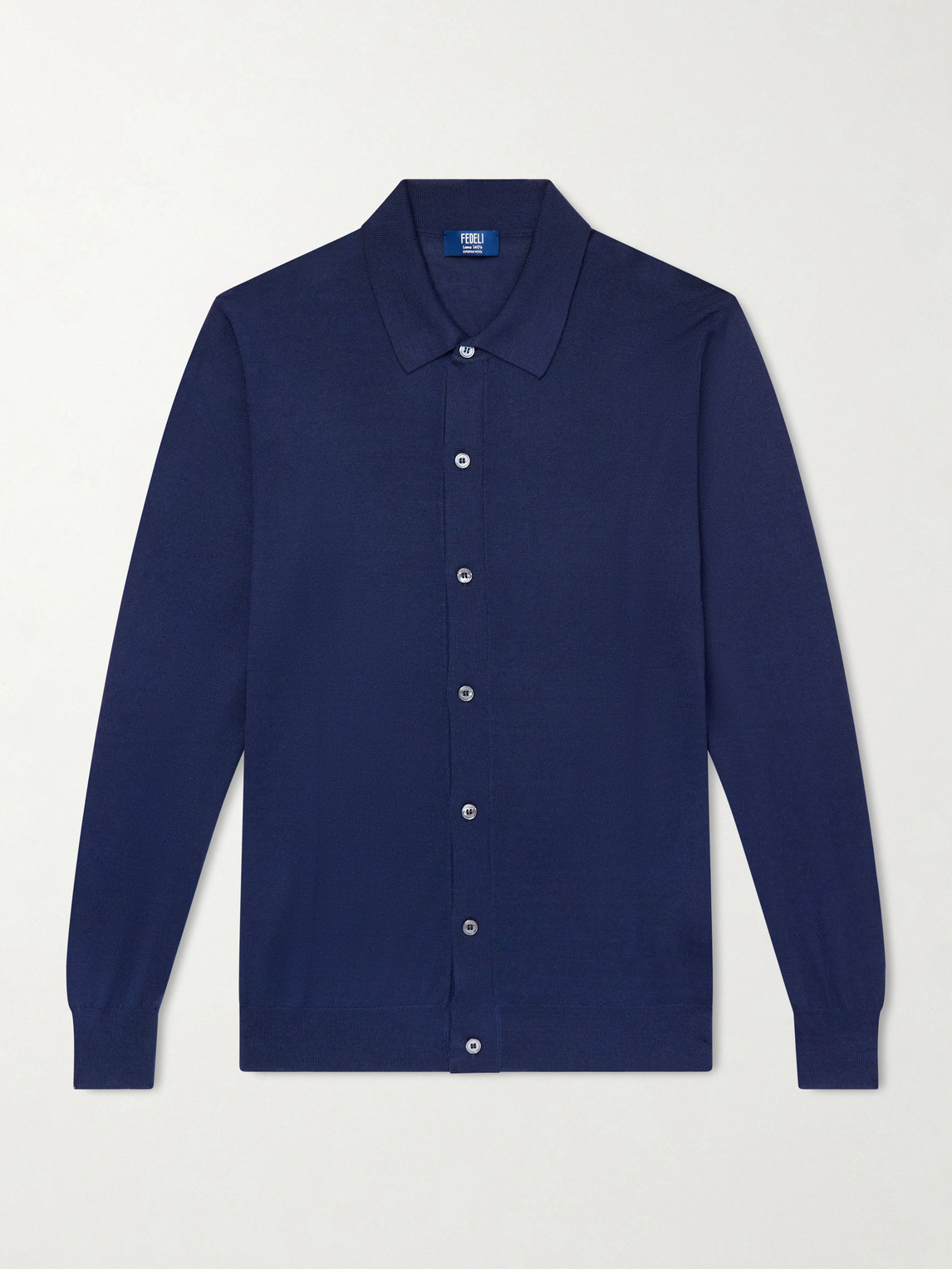 FEDELI – Knitted Wool Polo Shirt