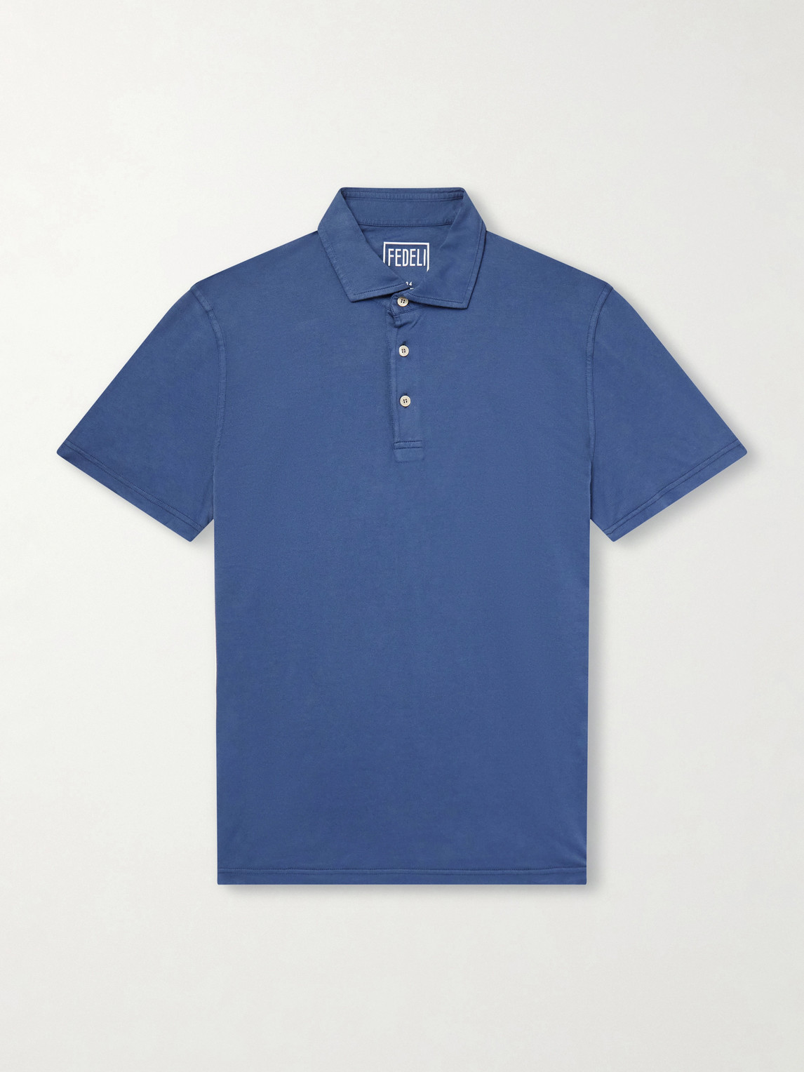 FEDELI – Cotton-Blend Jersey Polo Shirt