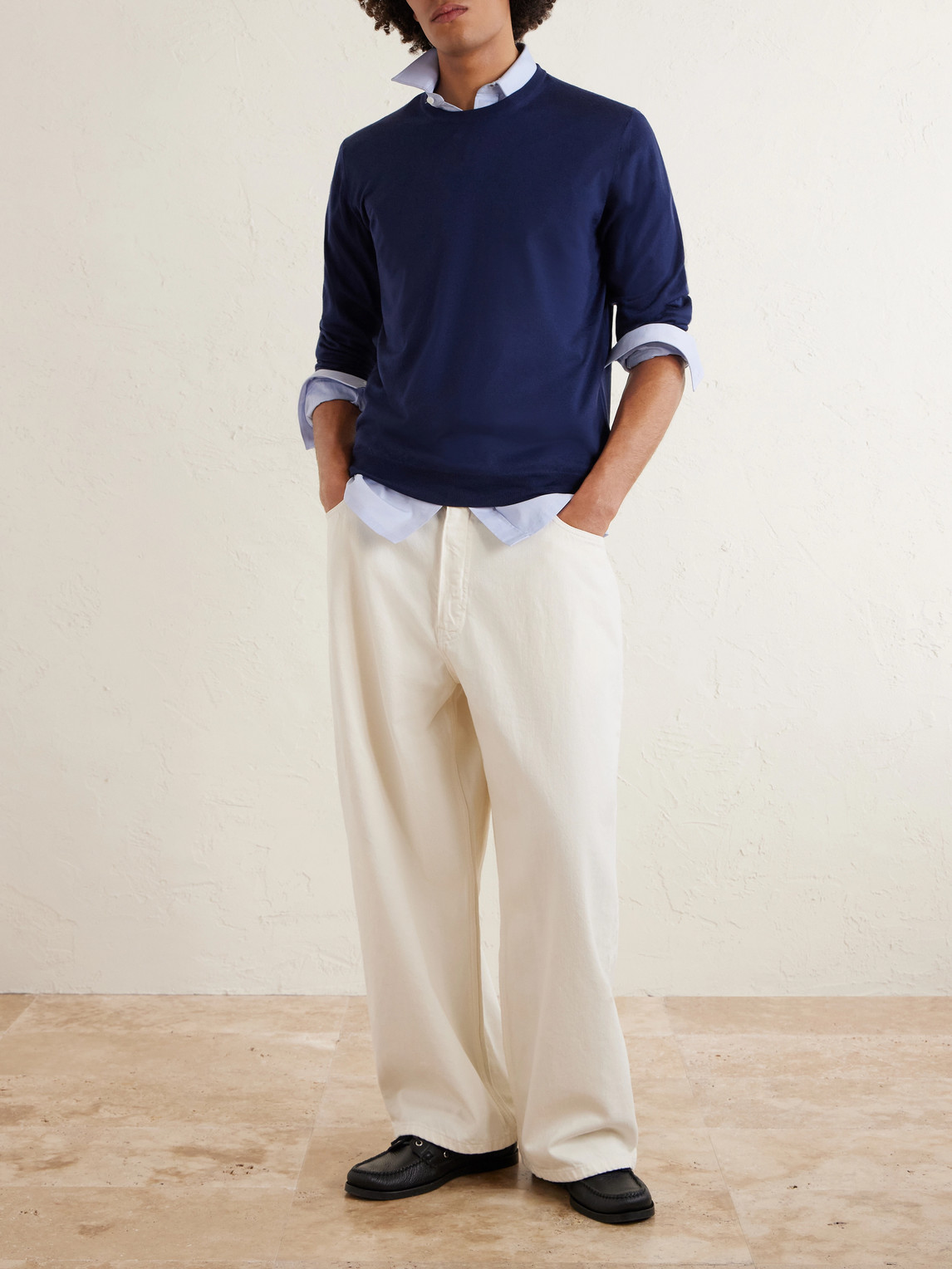 Fedeli Wool Sweater In Blue