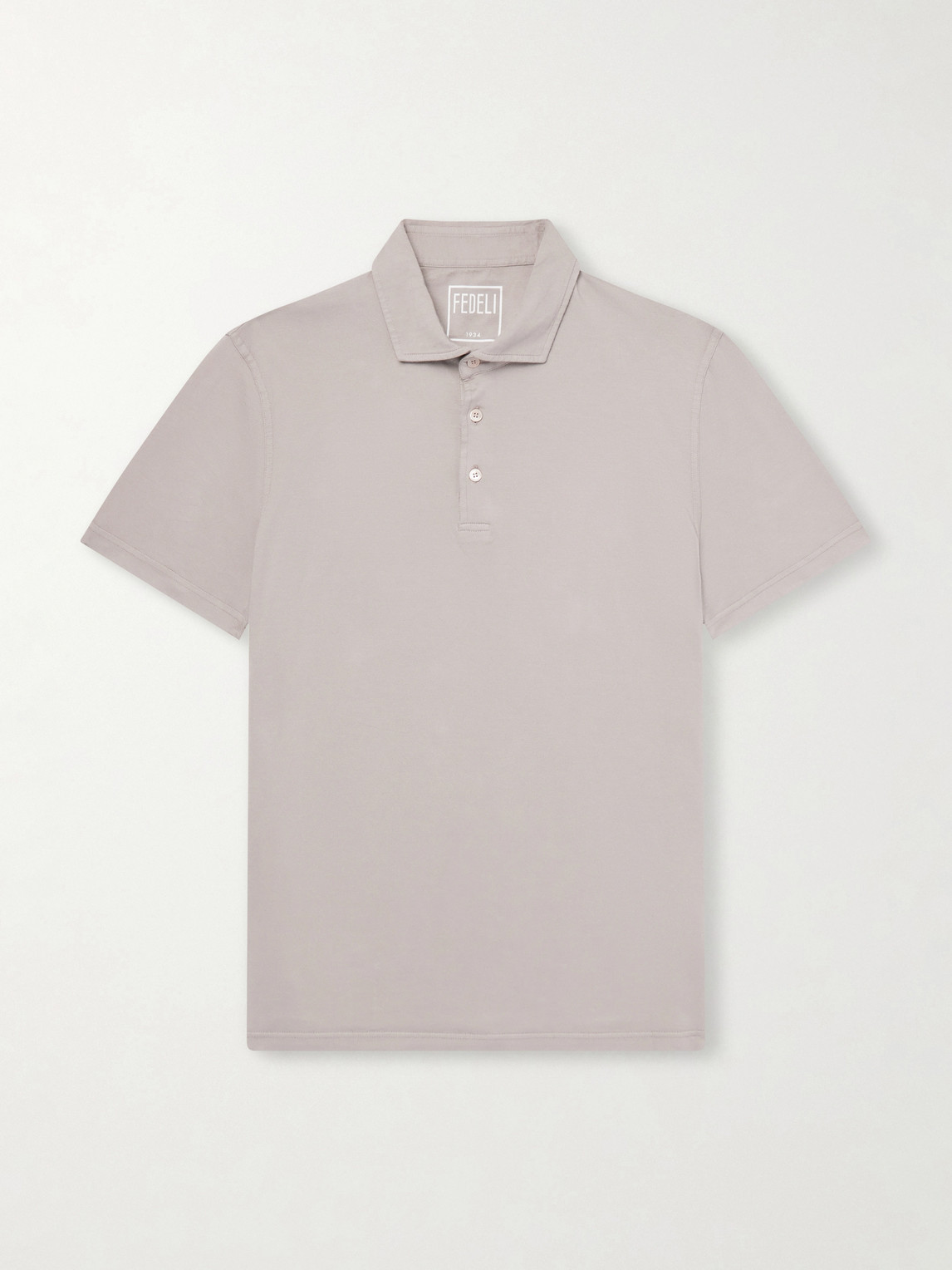 FEDELI – Cotton-Blend Jersey Polo Shirt