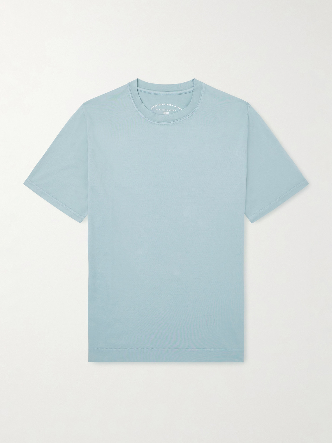 Fedeli Organic Cotton-jersey T-shirt In Blue