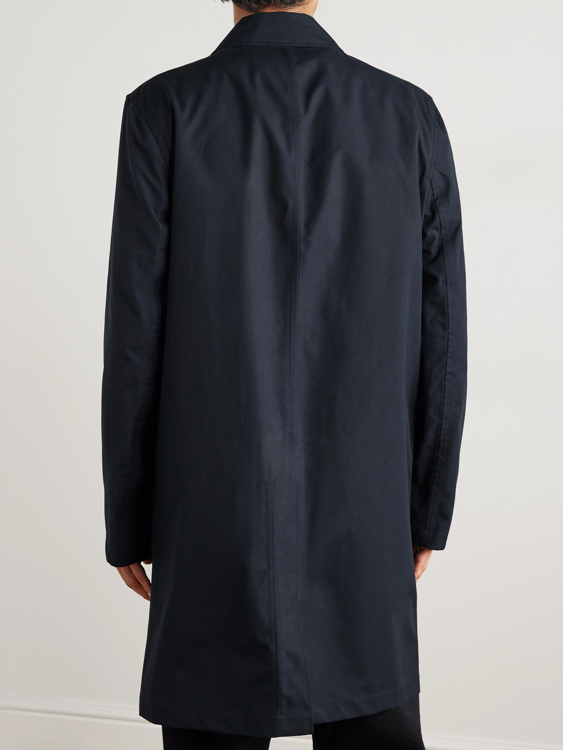 Private White V.c. Jack's Mac Cotton Coat In Blue
