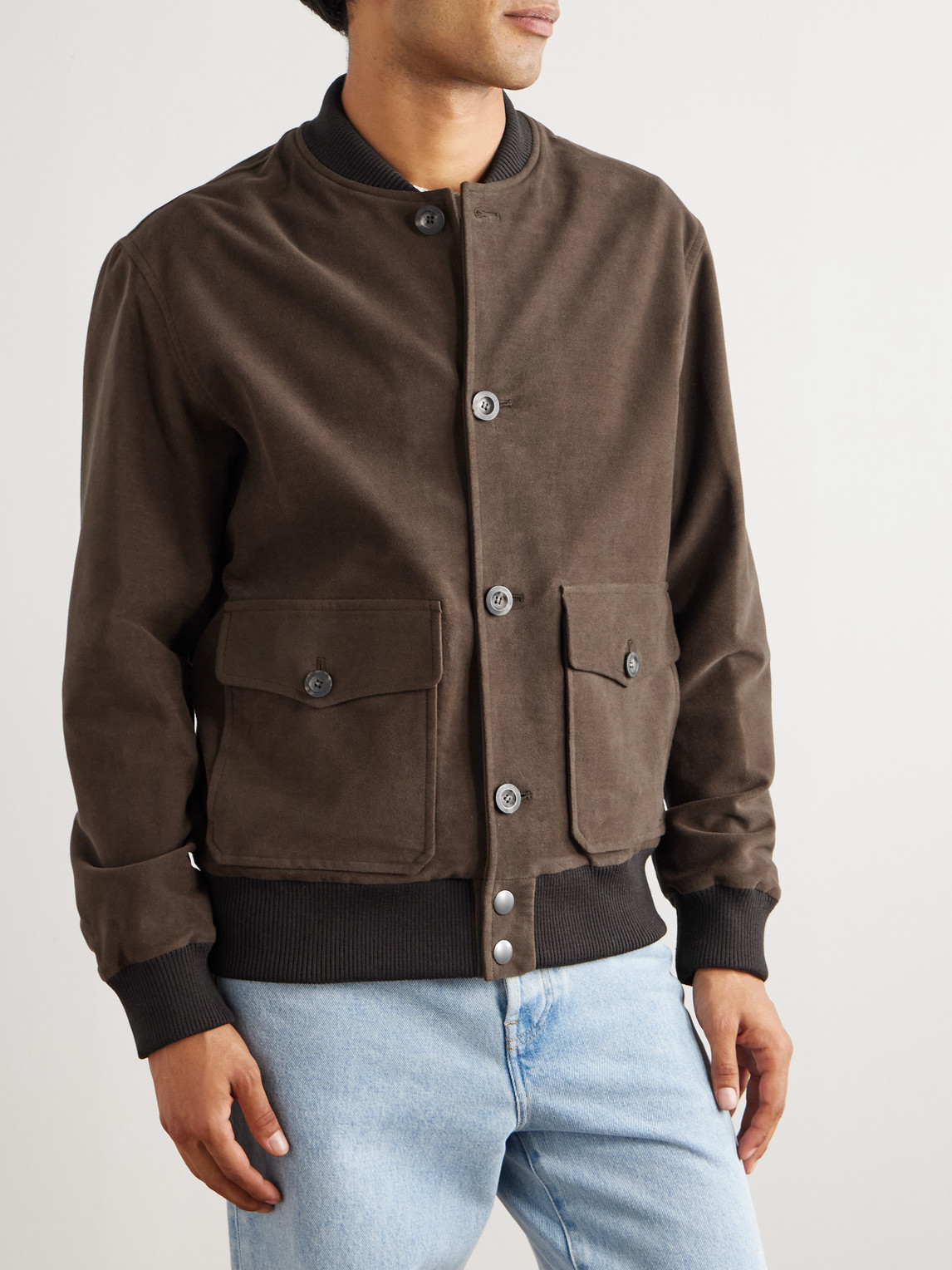 Private White V.c. The Moleskine Cotton-blend Jacket In Brown