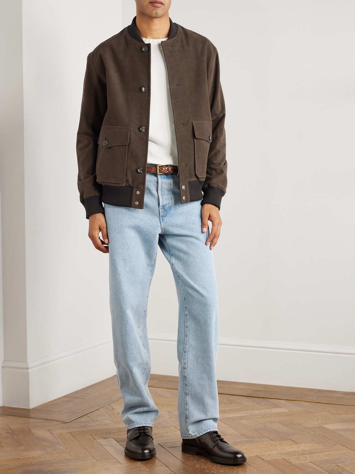 Private White V.c. The Moleskine Cotton-blend Jacket In Brown