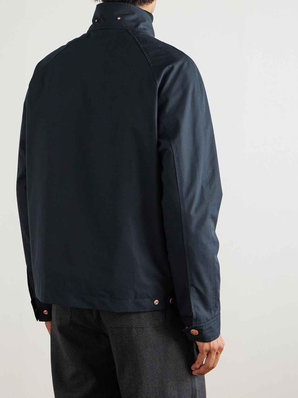Private White V.c. Cotton-ventile Harrington Jacket In Blue