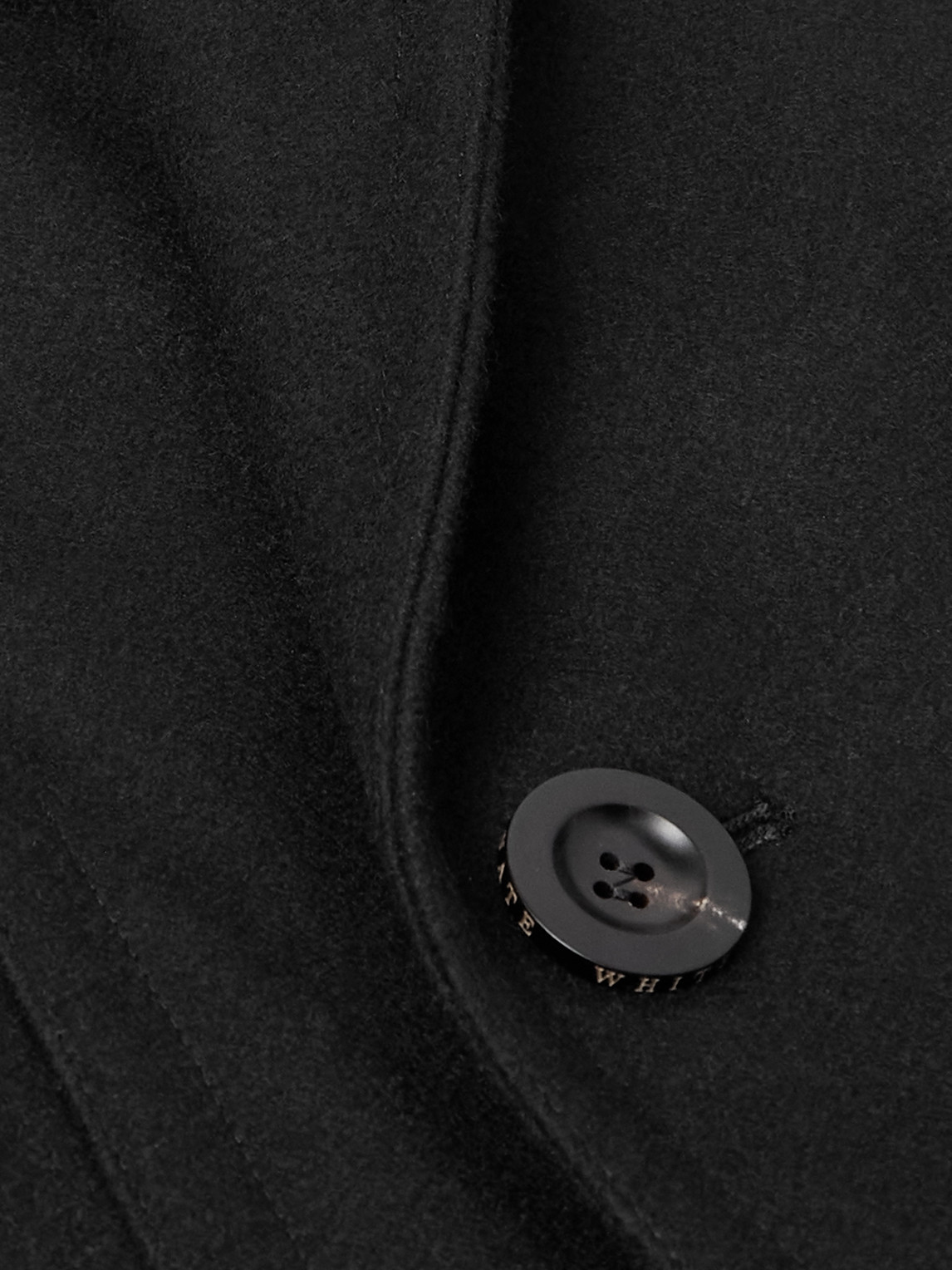 Private White V.c. The Manchester Wool Peacoat In Black