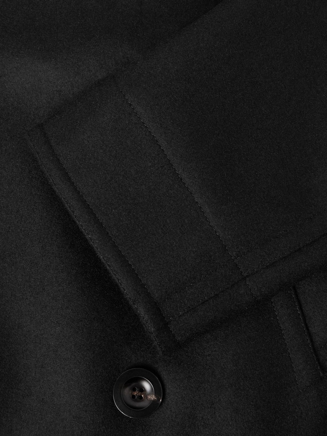 Private White V.c. The Manchester Wool Peacoat In Black