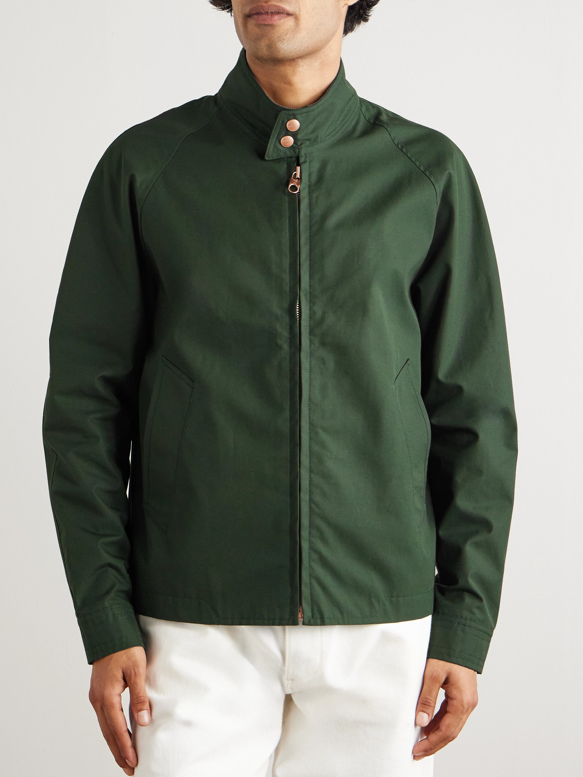 Private White V.c. Cotton-ventile Harrington Jacket In Green