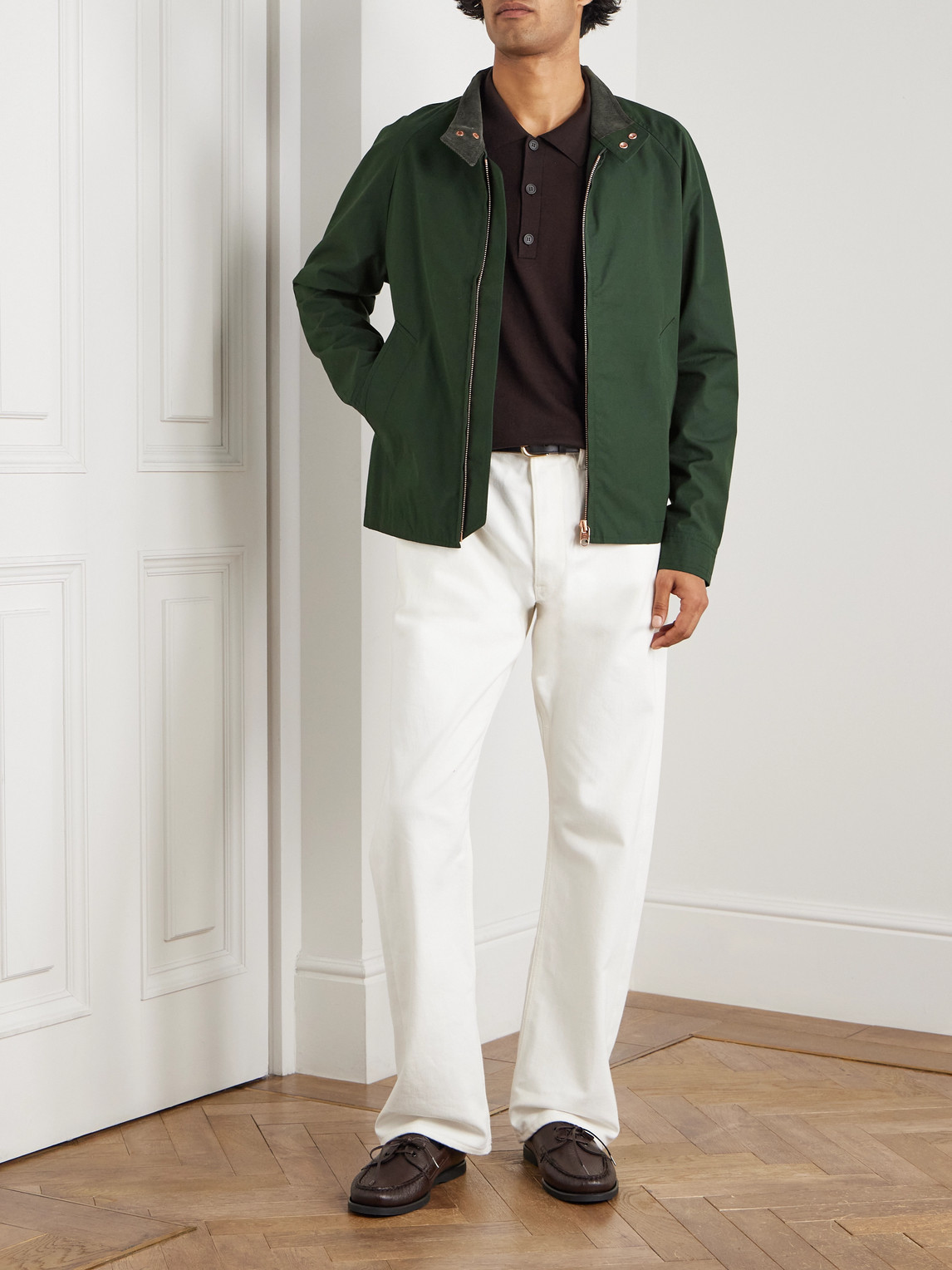 Private White V.c. Cotton-ventile Harrington Jacket In Green