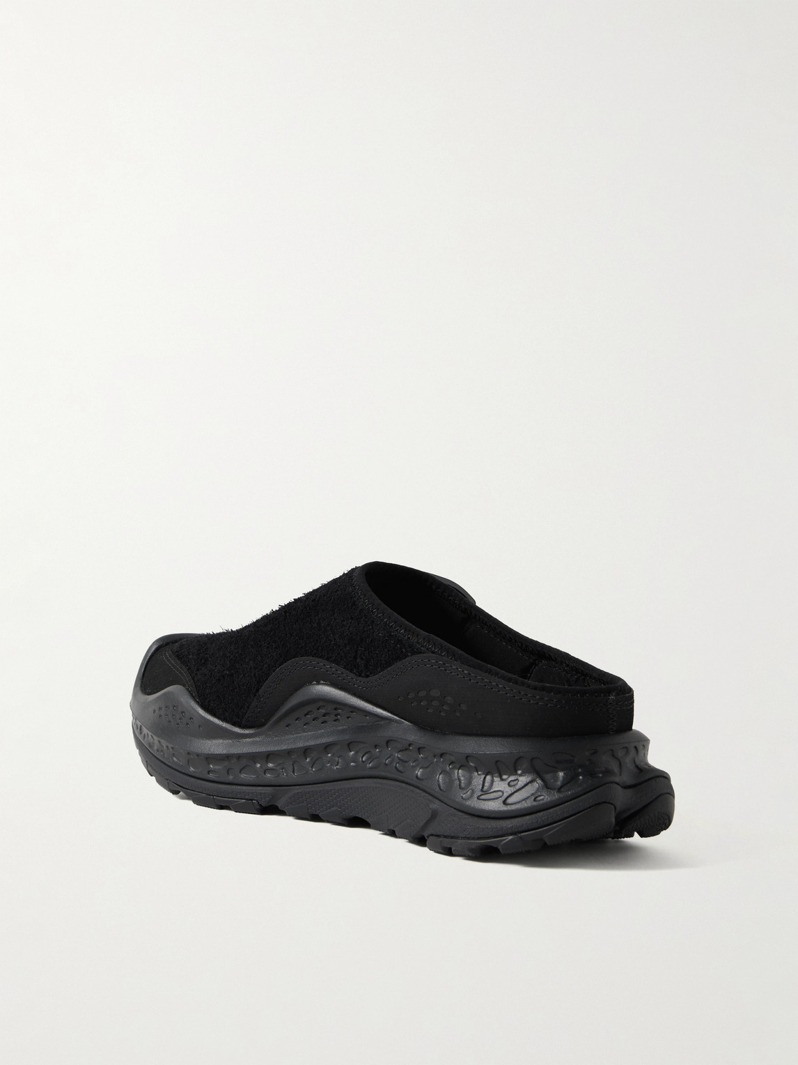 Hoka Ora Primo Ext Rubber-trimmed Suede Slip-on Sneakers In Black