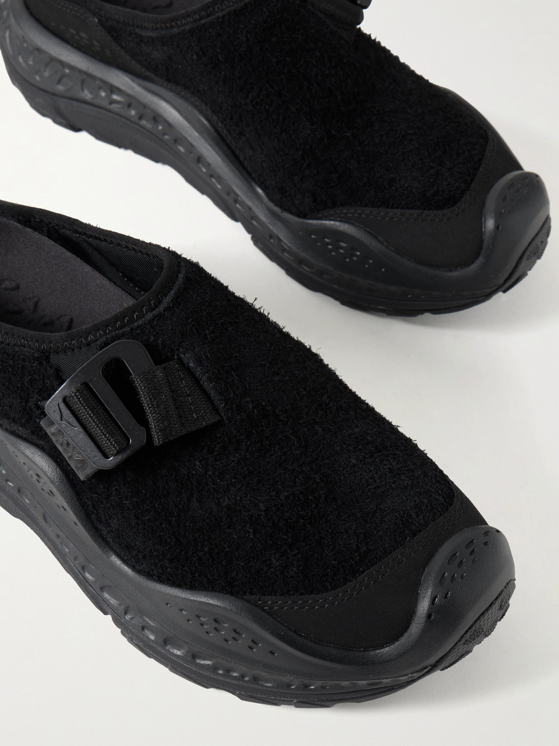 Hoka Ora Primo Ext Rubber-trimmed Suede Slip-on Sneakers In Black