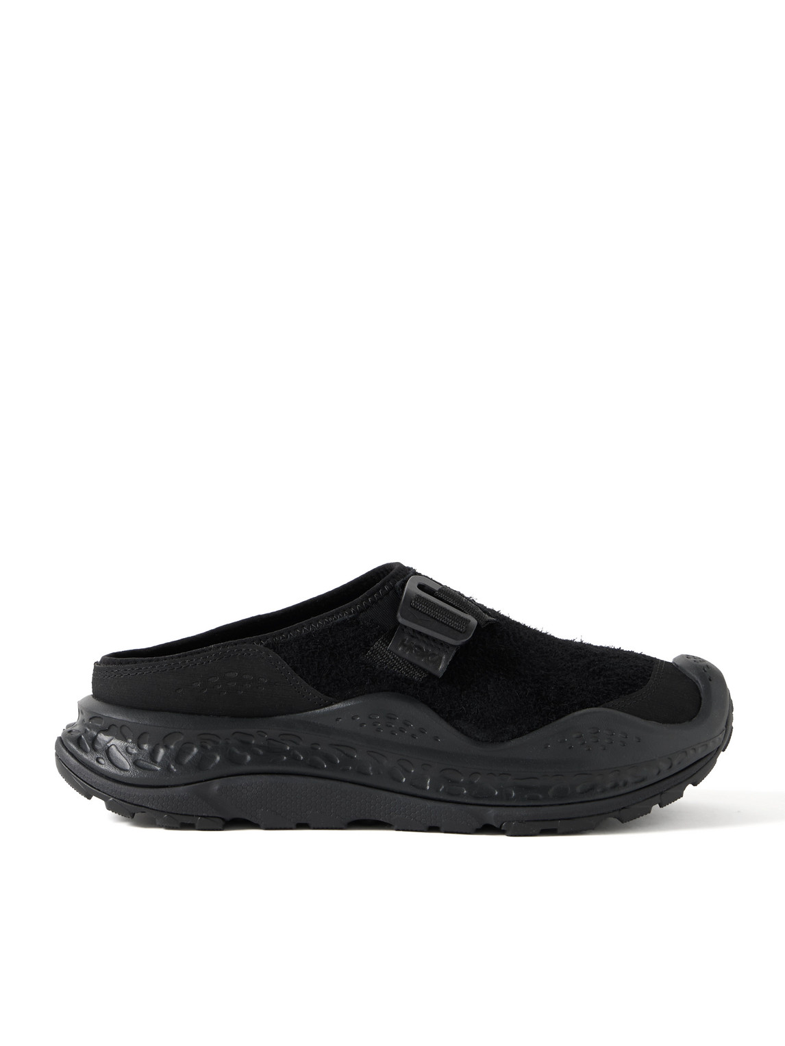 Hoka Ora Primo Ext Rubber-trimmed Suede Slip-on Sneakers In Black