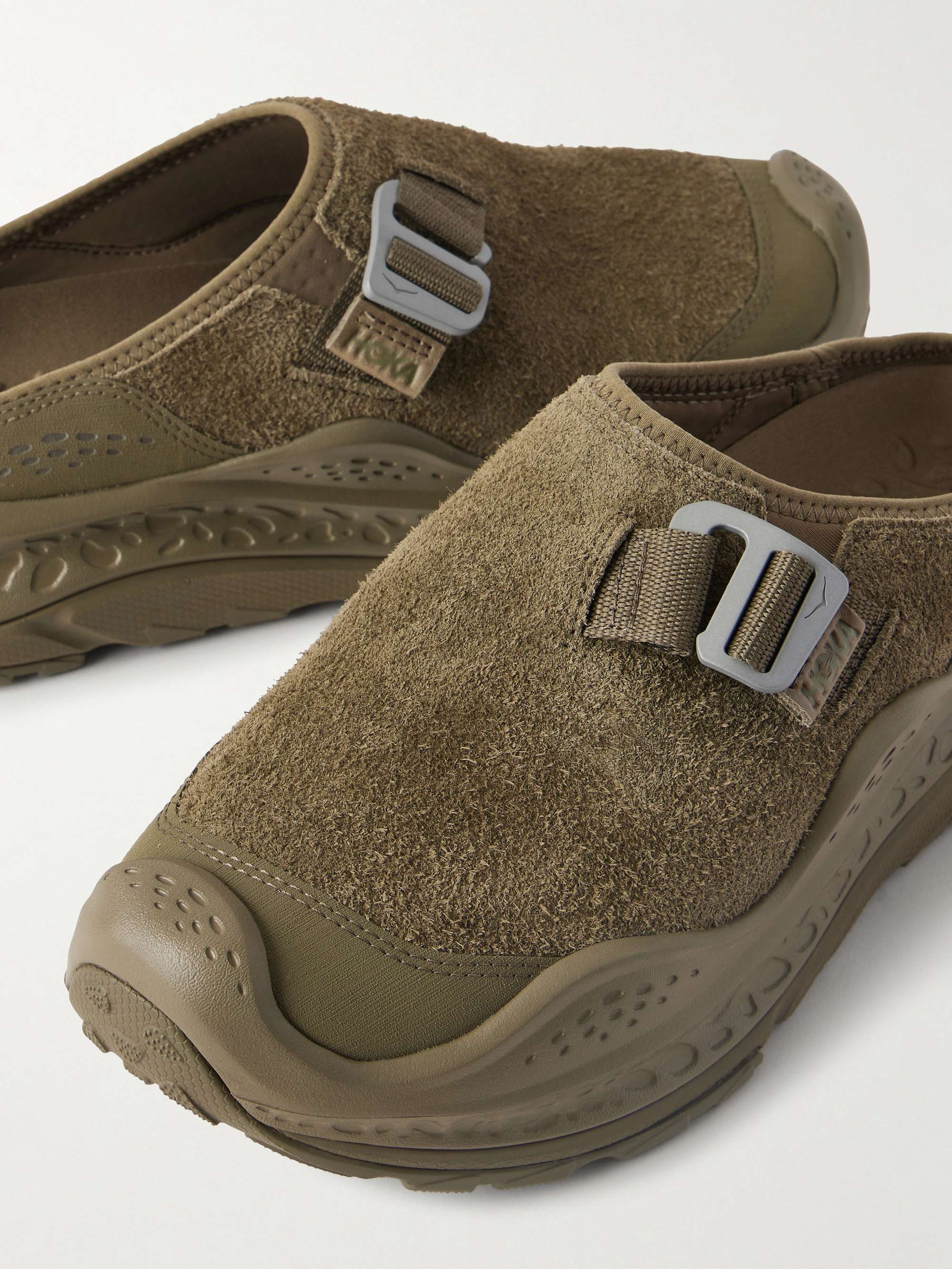 HOKA Ora Primo EXT Rubber-Trimmed Suede Slip-On Sneakers for Men