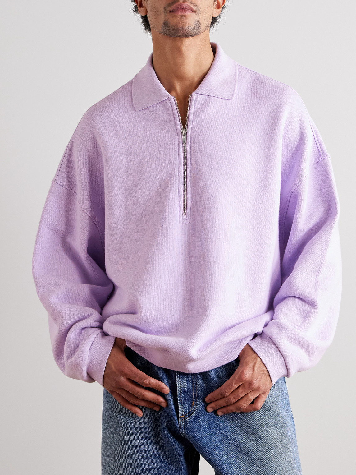 Pace Half-Zip Cotton-Jersey Sweatshirt