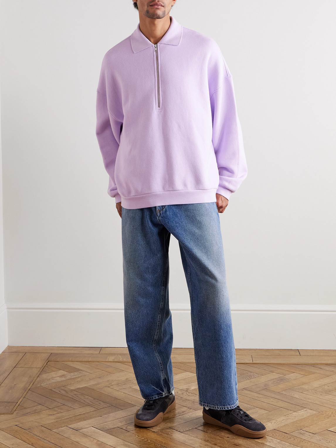 Pace Half-Zip Cotton-Jersey Sweatshirt