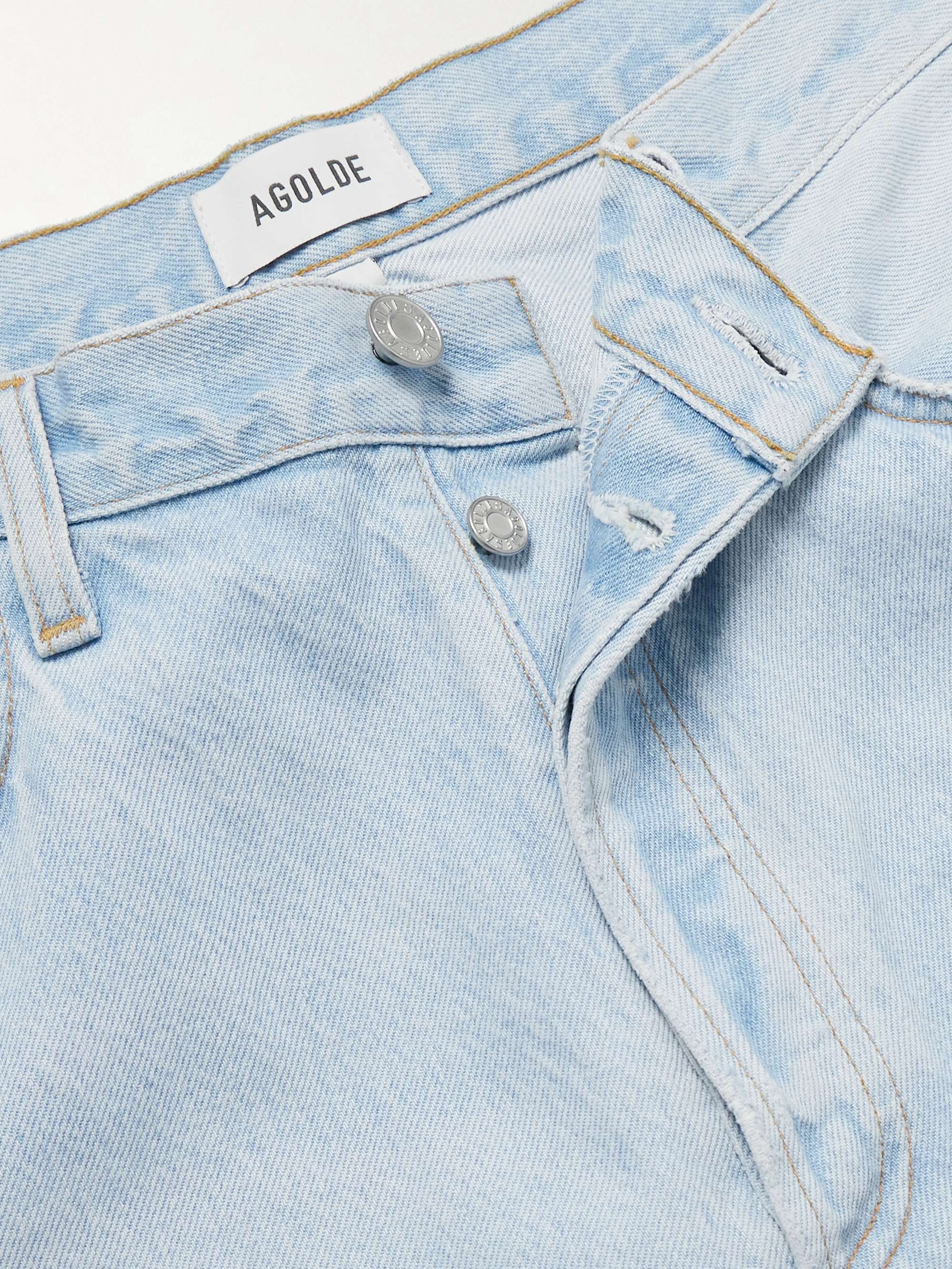 AGOLDE Anson Straight-Leg Frayed Denim Shorts for Men | MR PORTER