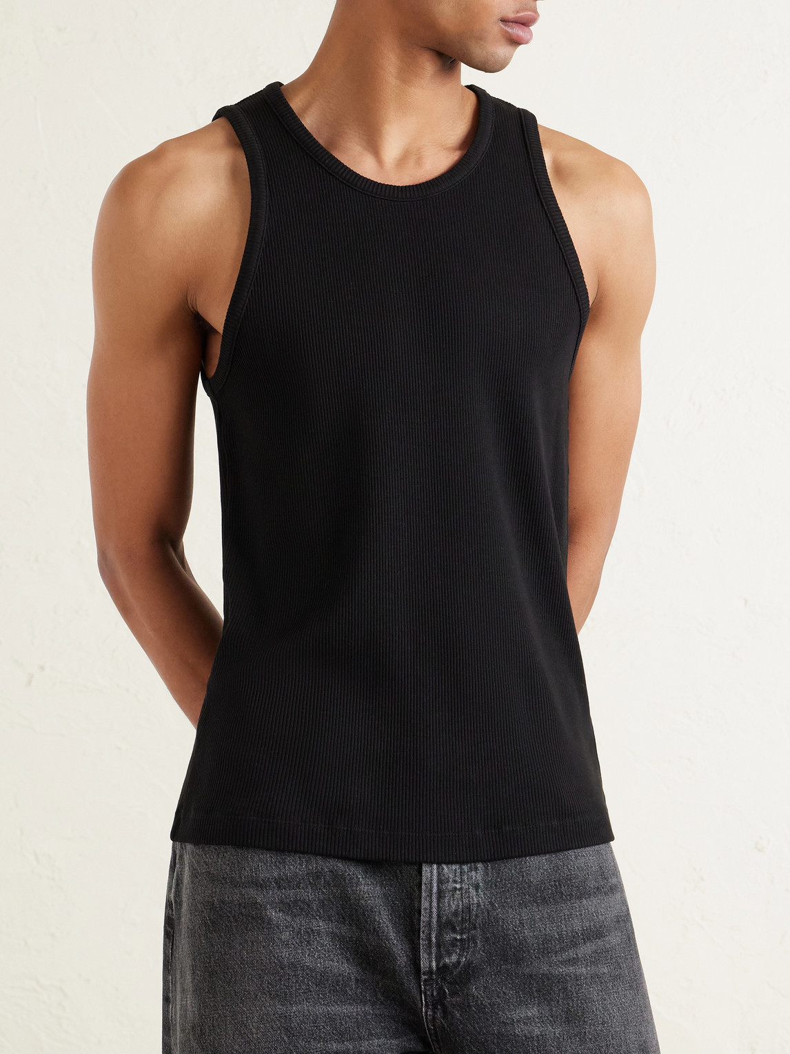 Viggo Ribbed Stretch Organic Cotton And Tencel™ Lyocell-Blend Tank Top