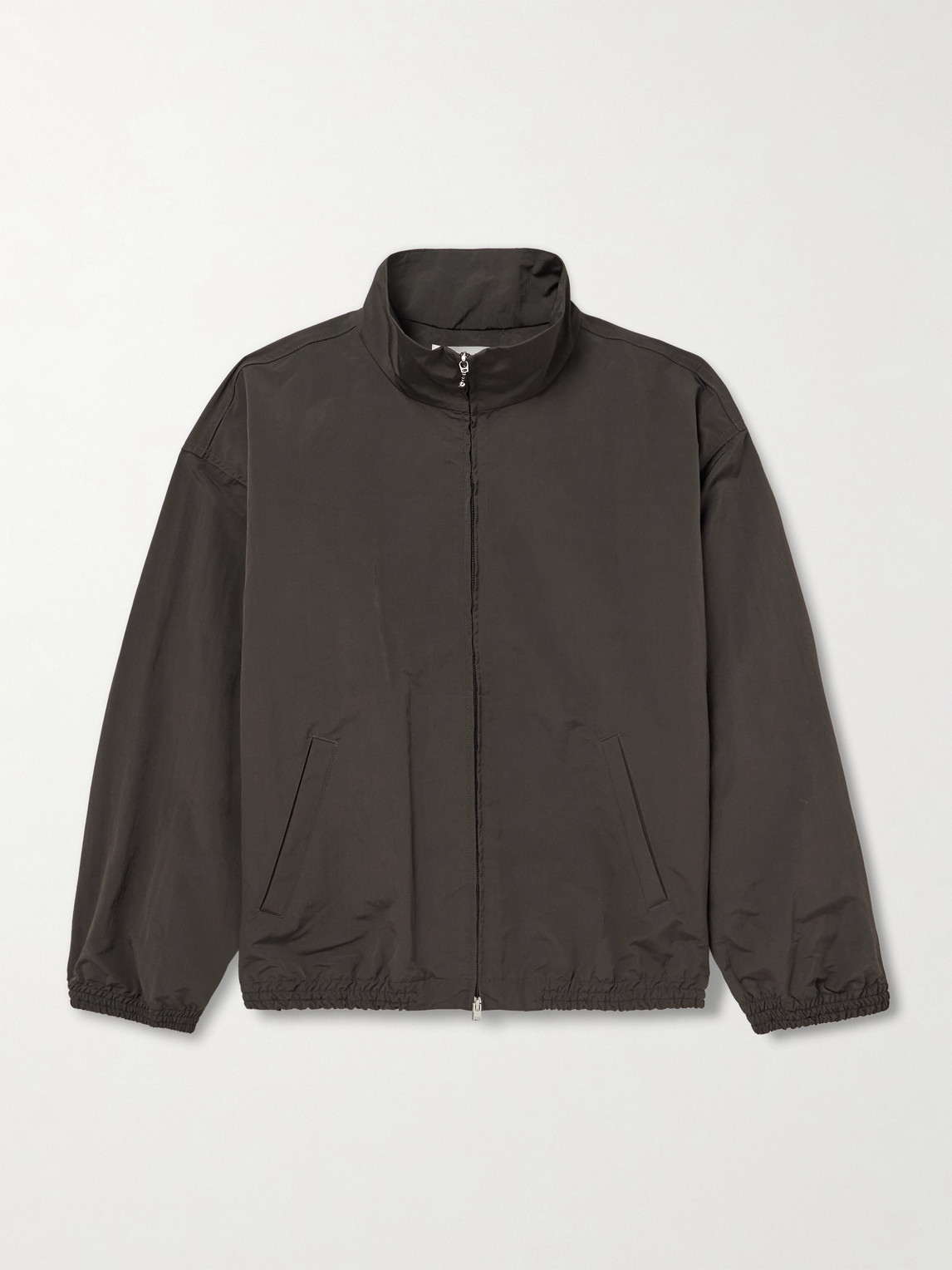 Agolde Marshall Crinkled-shell Bomber Jacket In Gray