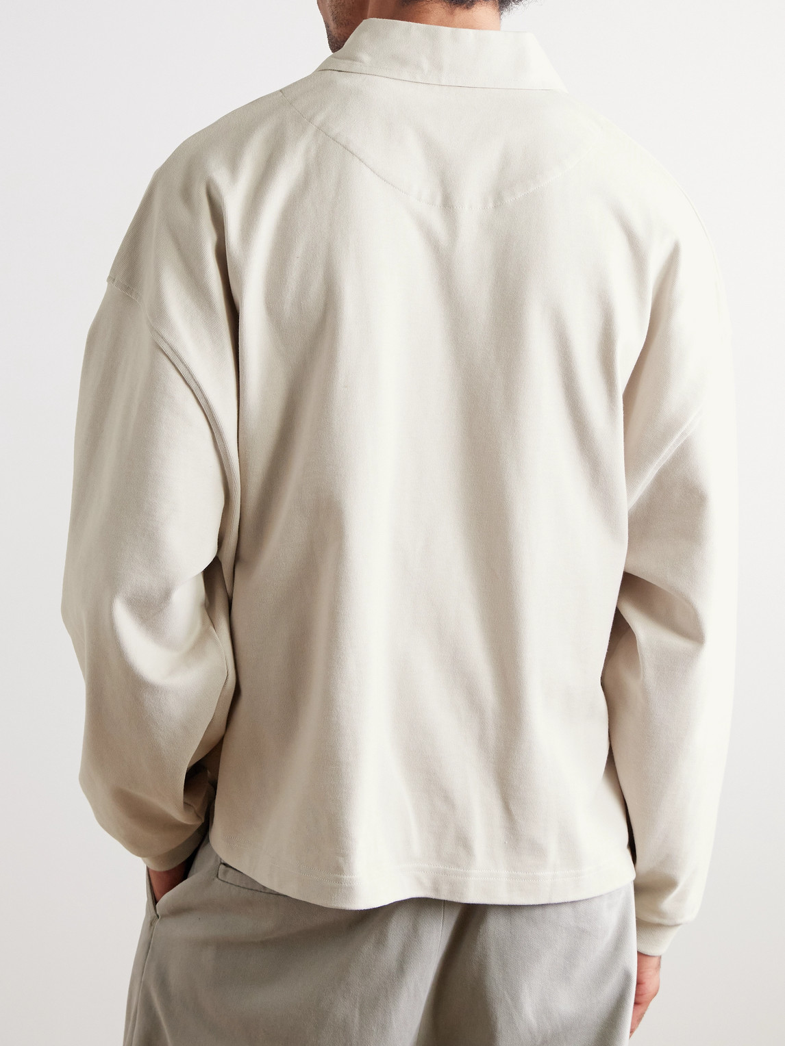 Darius Cotton-Jersey Half-Zip Polo Shirt