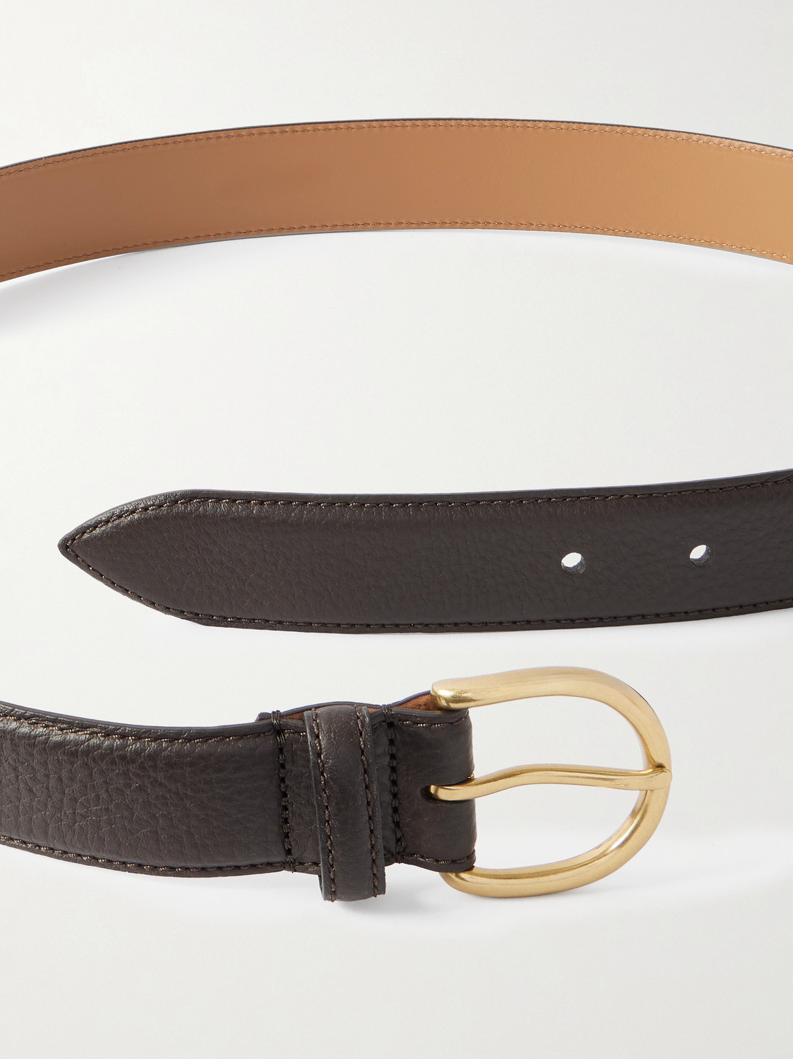 Morjas 3cm Full-grain Leather Belt In Brown
