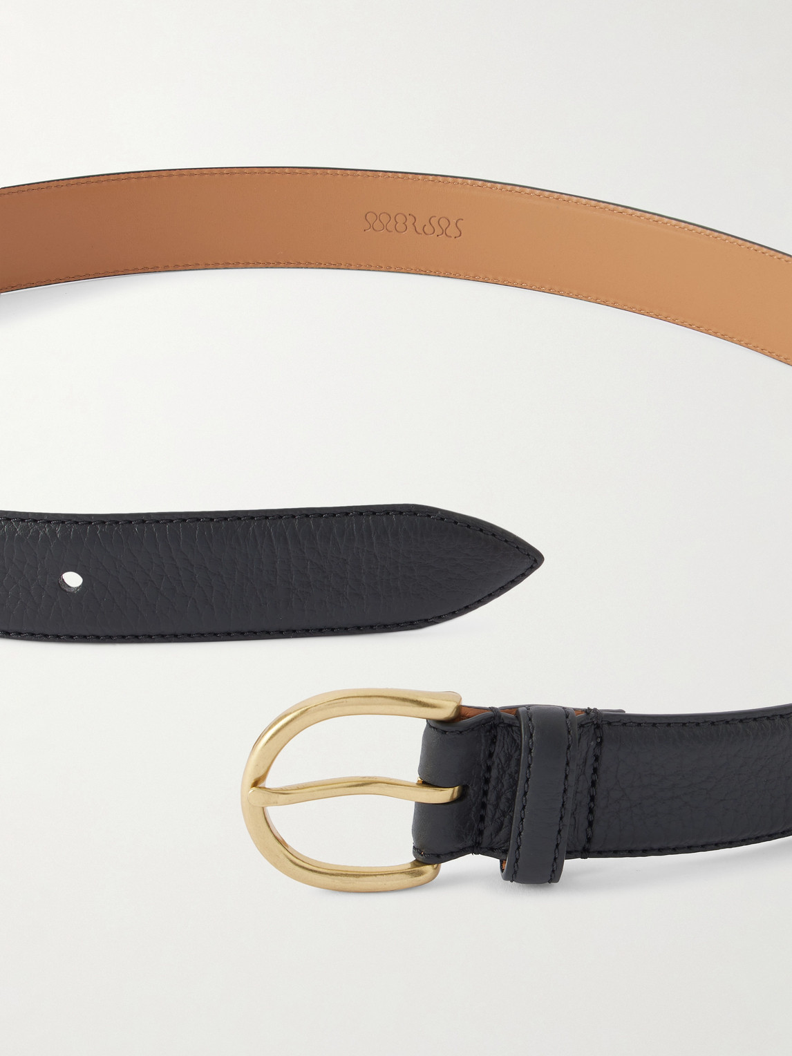 Morjas 3cm Leather Belt In Black