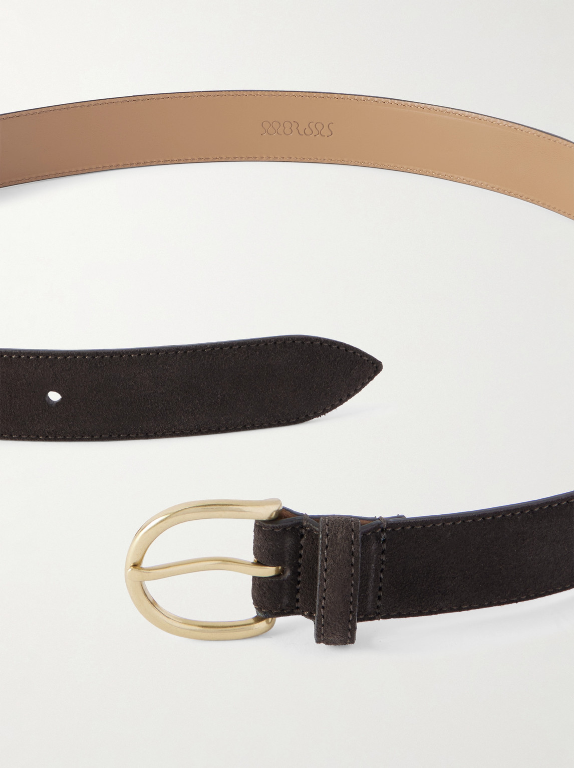 Morjas 3cm Suede Belt In Brown