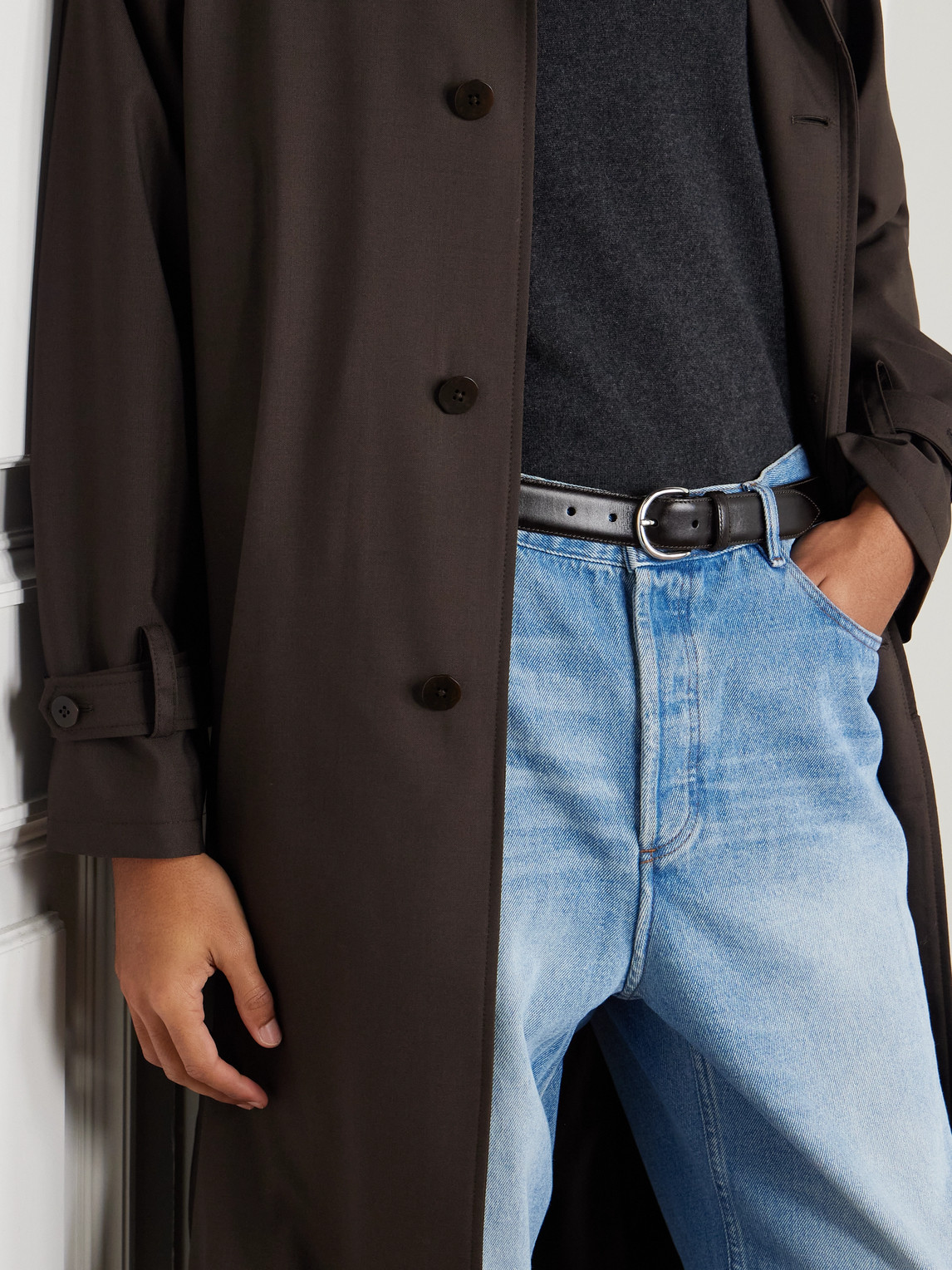 Morjas 3cm Leather Belt In Brown