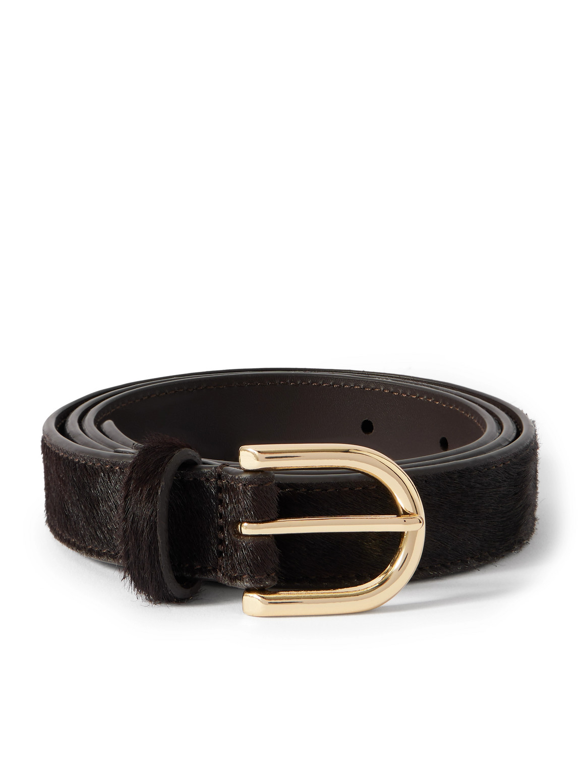 Morjas The Belt 2.5cm Pony Hair Belt In Brown